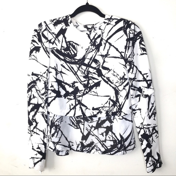 A.L.C. Presley Brushstroke Open Back Silk Top - Picture 3 of 13